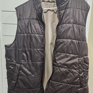 Ariat Men's Dark Brown Quilted Vest